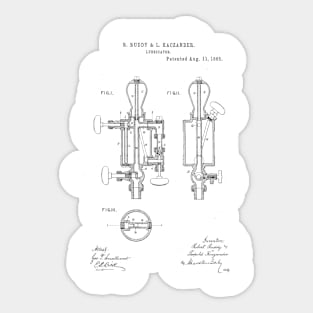 Lubricator woodworking Vintage Retro Patent Hand Drawing Funny Novelty Gift Sticker